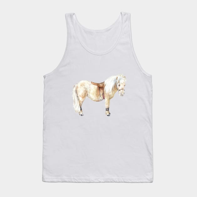 Shetland Pony: Ready to Ride Horse Tank Top by wanderinglaur